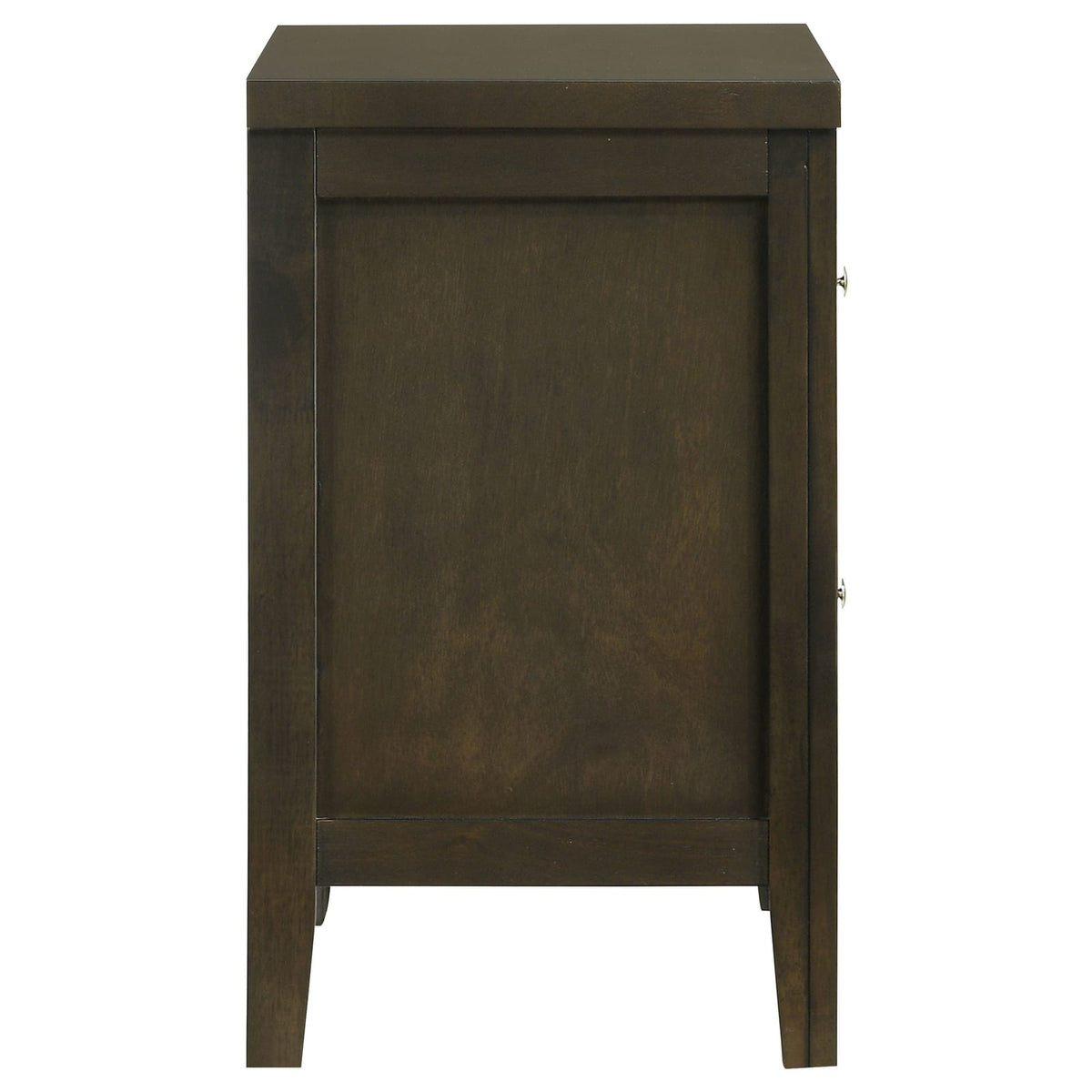 Clement Dark Cocoa 2-drawer Nightstand - Espresso Wood Bedside Table