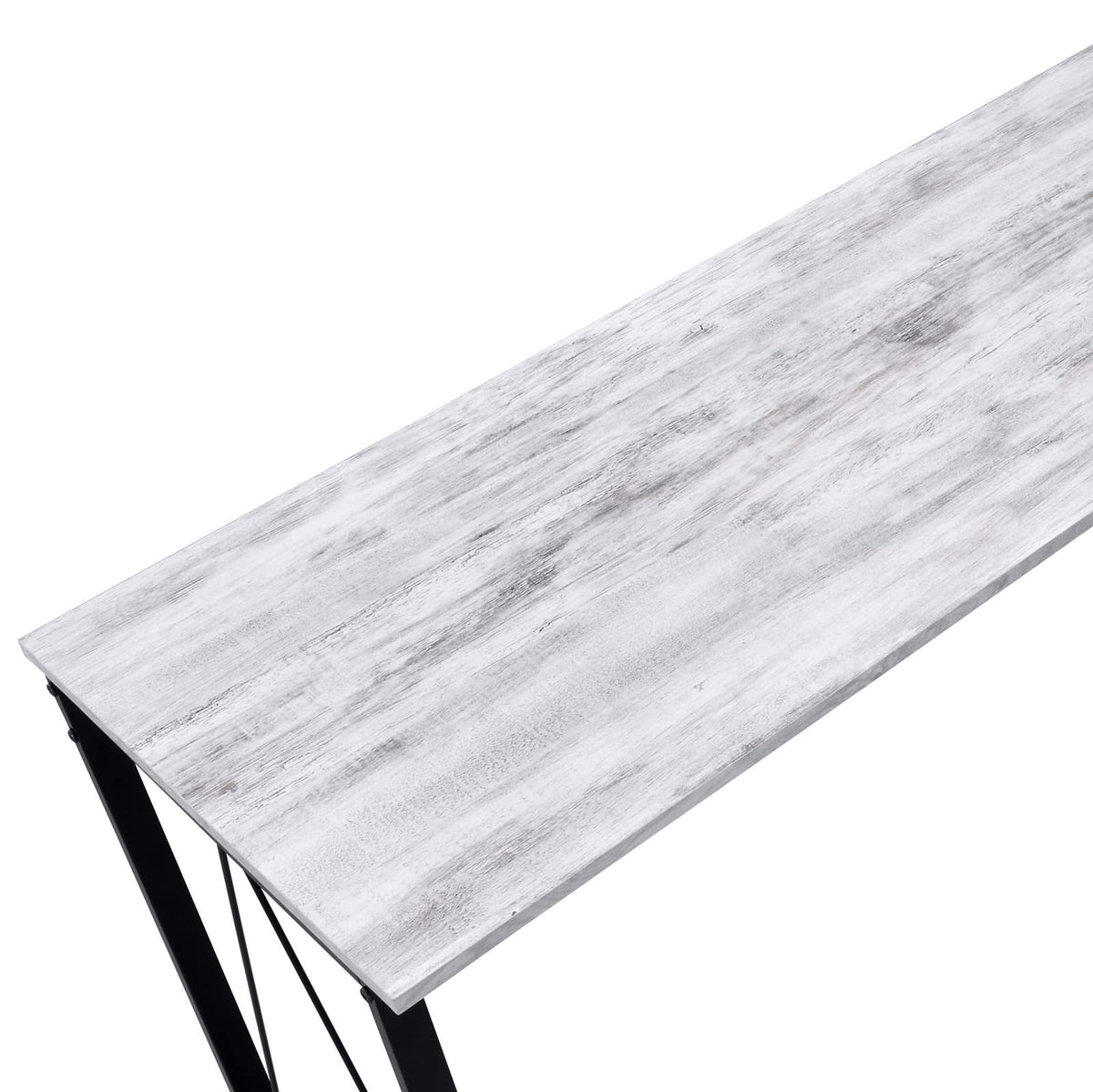 White Black Writing Desk - 35" Workstation Table
