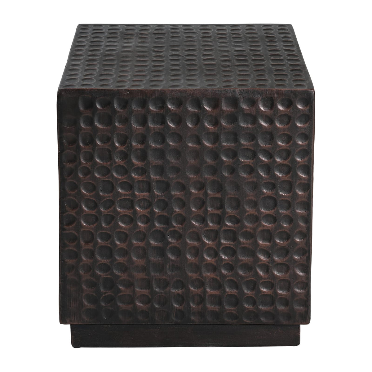 Copper Magnesium Oxide Side Table - 15" Cube Accent Table