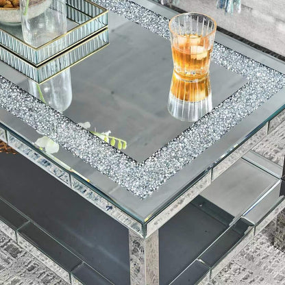 Silver Computer Desk - Keyboard Tray, Rectangular Design