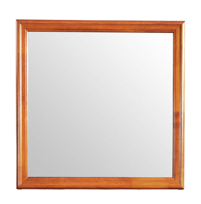 Oak Vanity Mirror - 38" x 38" Storage Mirror