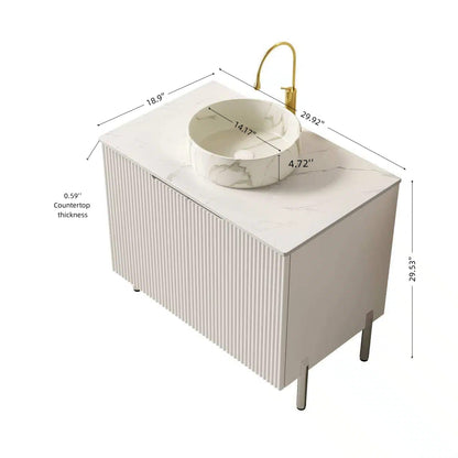 30 inch Scandinavian Bathroom Vanity with Storage Cabinet