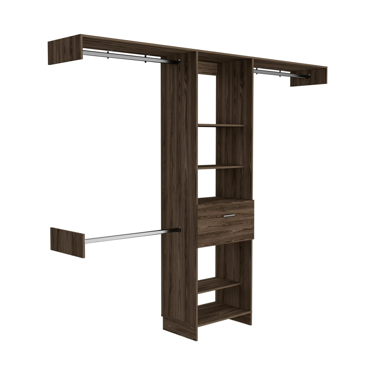 Brown Bedroom Storage Unit - 98.4'' Wide