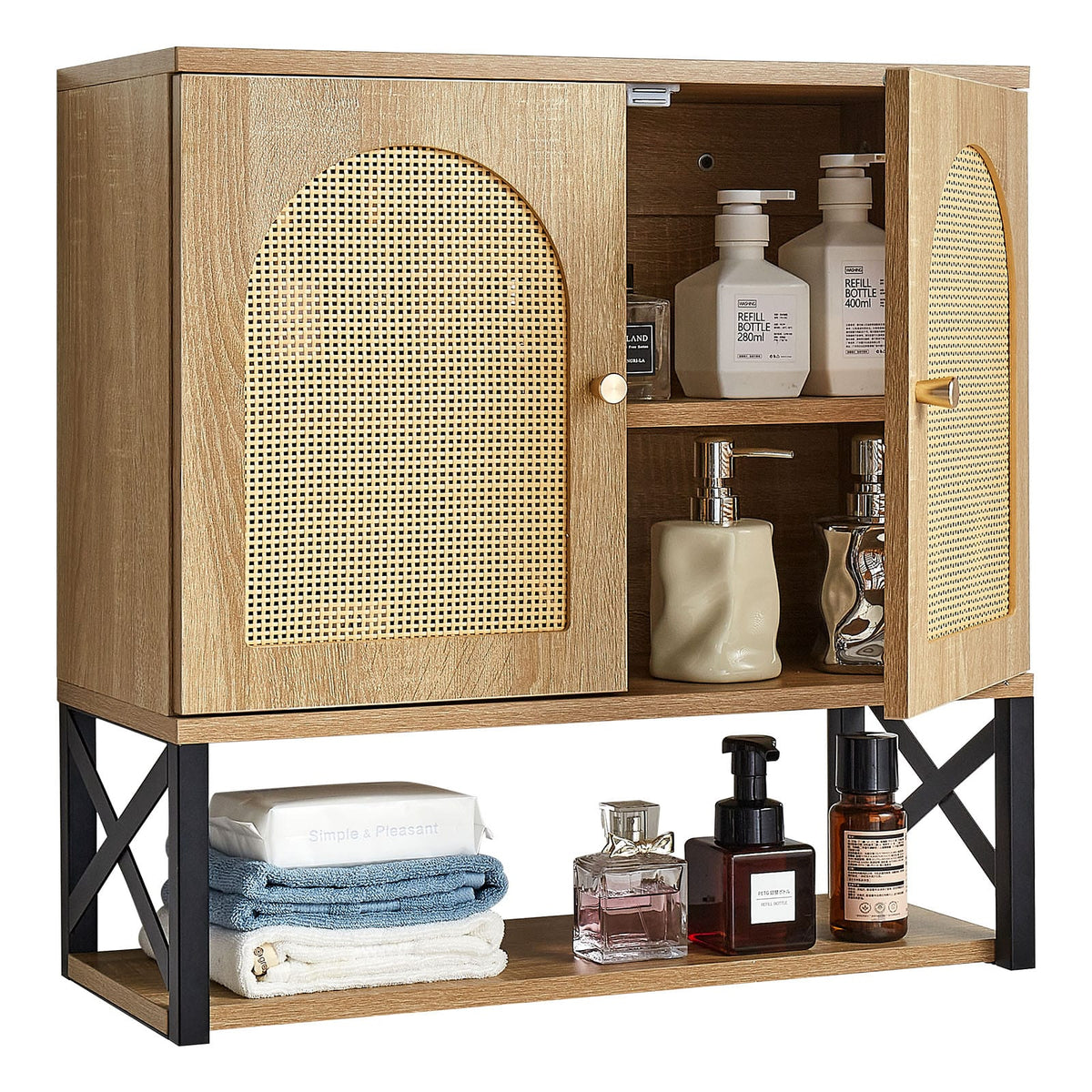 Wood Bathroom Wall Cabinet - Over Toilet Storage