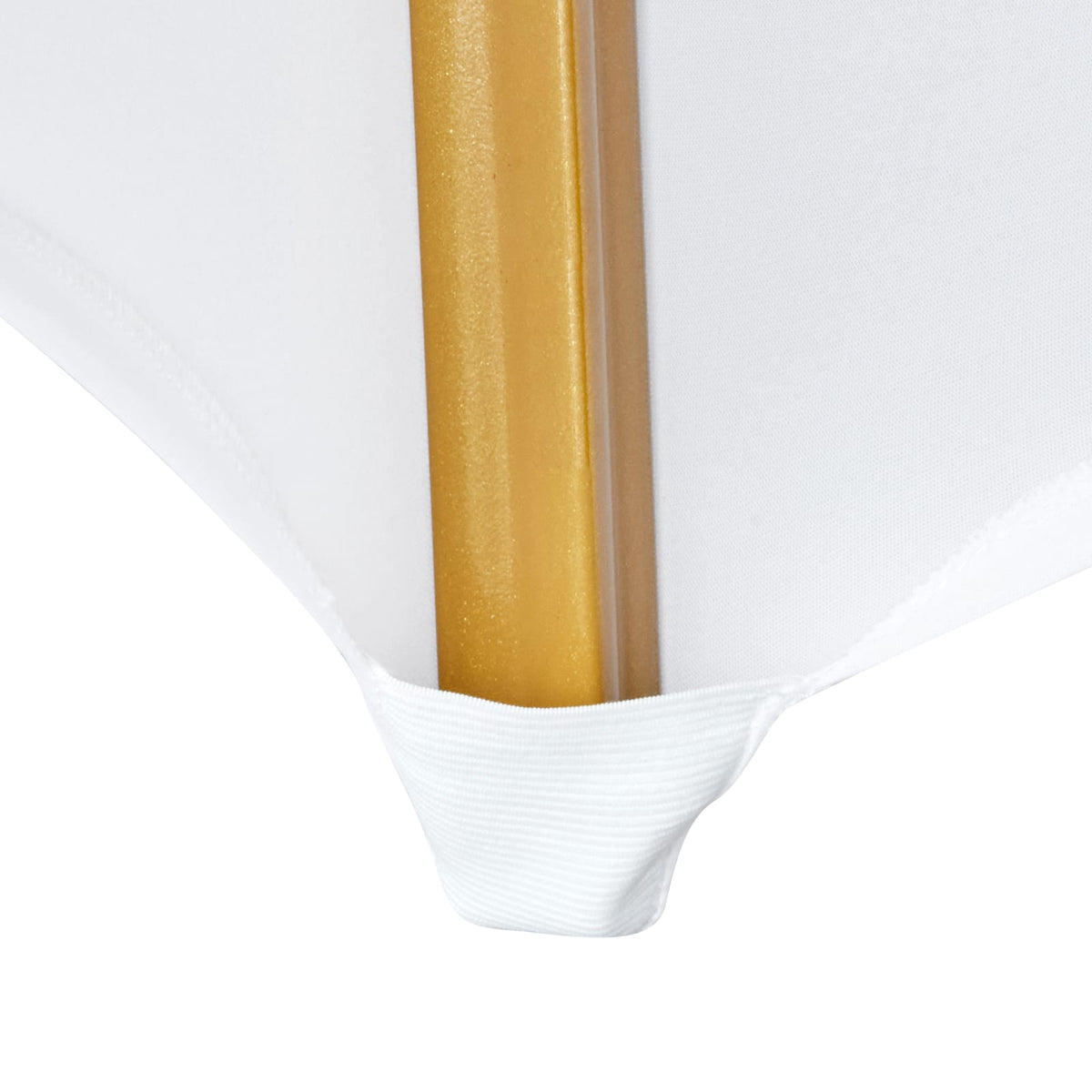 12 White Polyester Chair Covers - Spandex Folding Covers