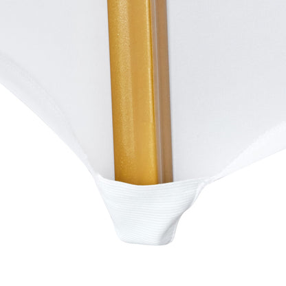 12 White Polyester Chair Covers - Spandex Folding Covers