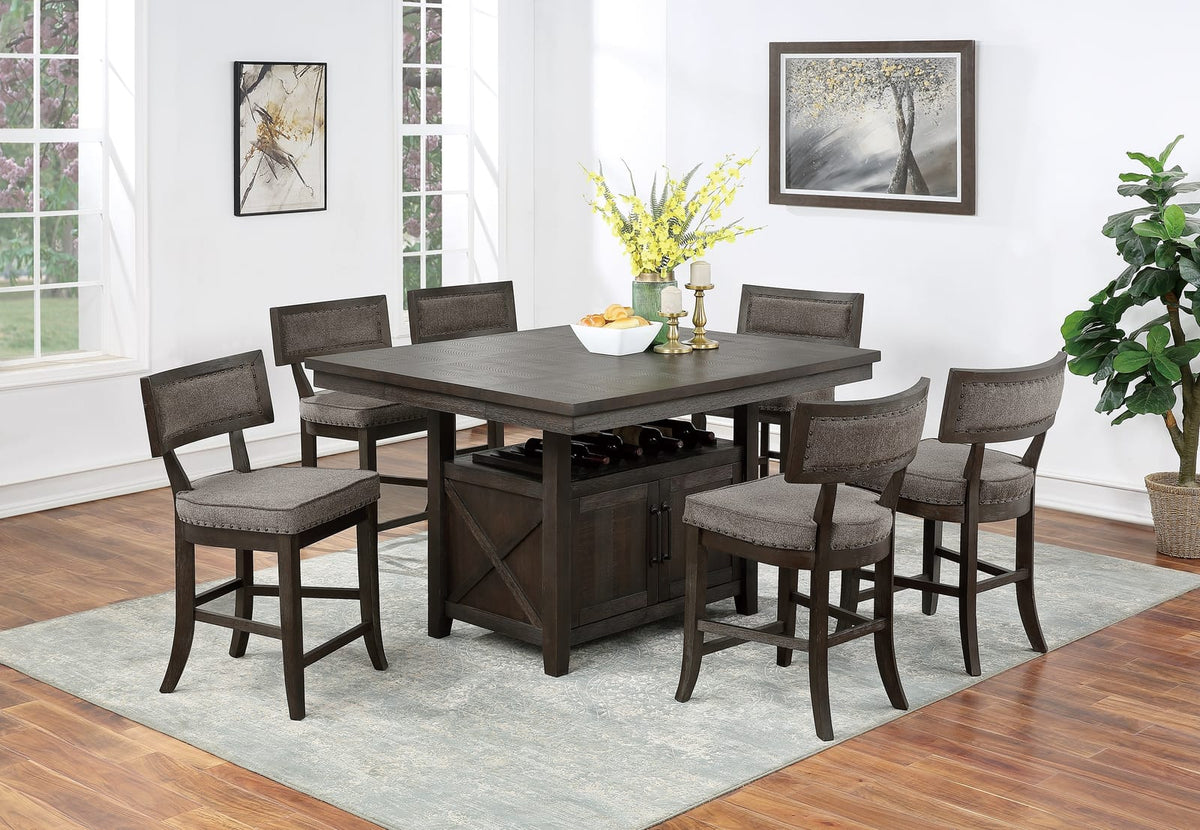 Espresso Rectangular Dining Table with Chairs for Dining Room