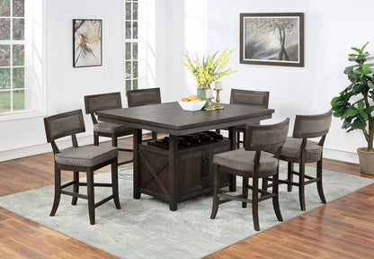 Espresso Rectangular Dining Table with Chairs for Dining Room