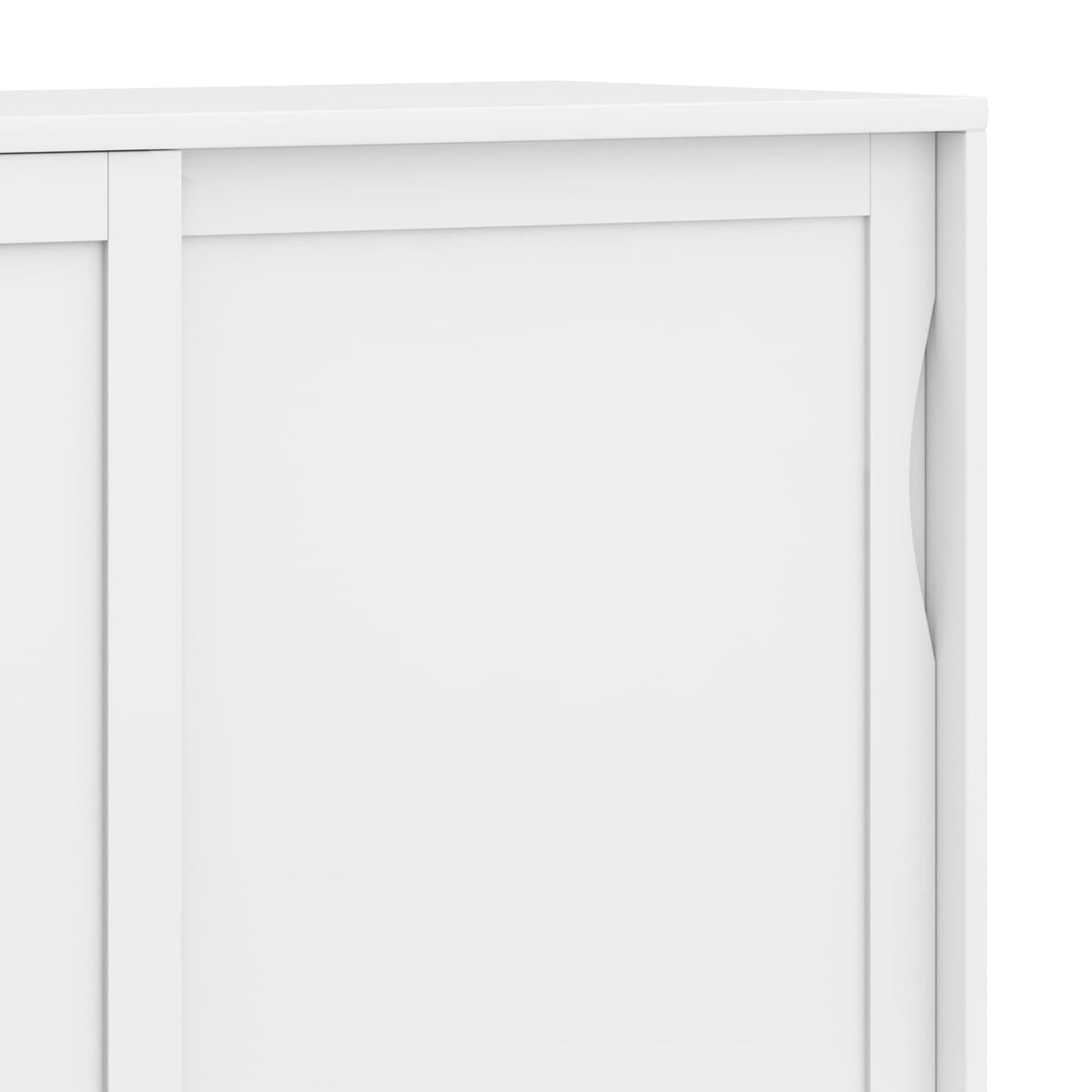 Small White Wood Cabinet - 48" Storage Unit