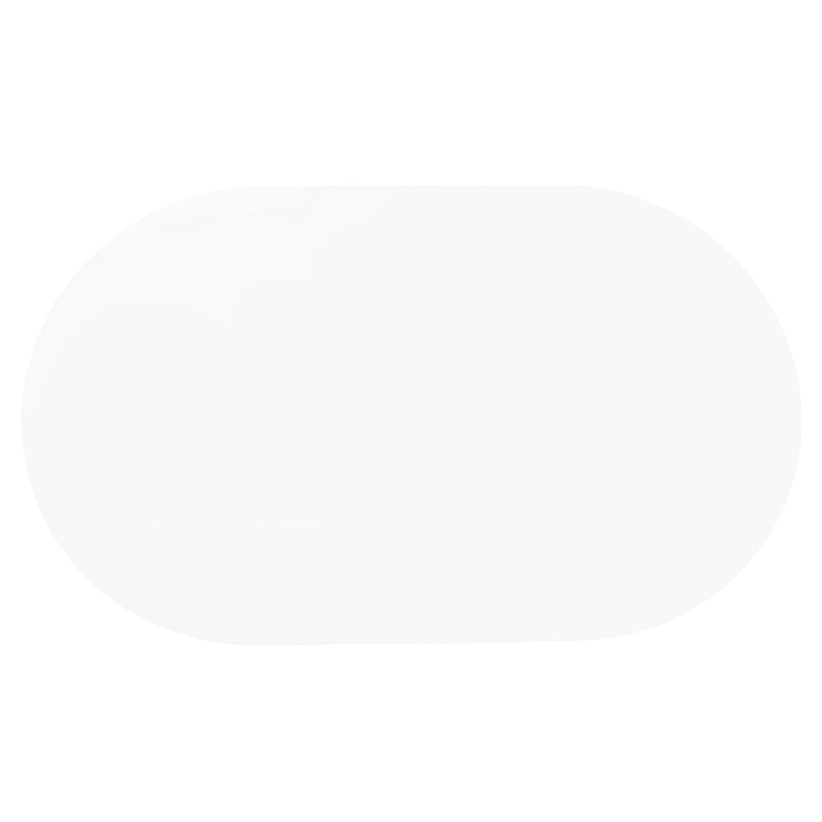 White and Chrome Oval Dining Table - Modern Style