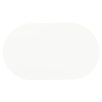 White and Chrome Oval Dining Table - Modern Style