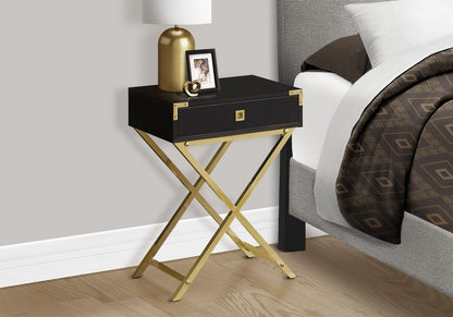 Espresso MDF End Table with Drawer for Bedroom Storage for Living Room