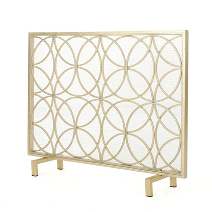 Gold Iron Fire Screen - Outdoor Garden Shade