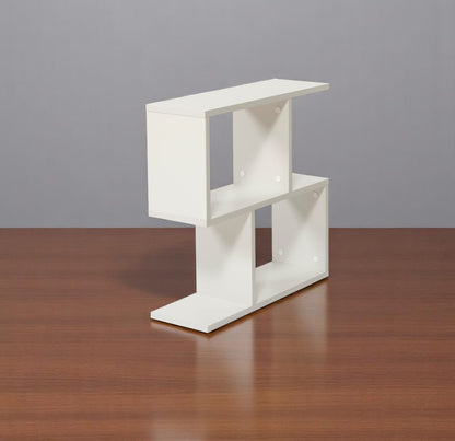 Grey Rectangle End Table - 4 Shelves, Narrow Design