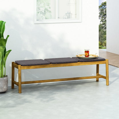 Teak Acacia Wood 3 Seat Bench - Outdoor Patio Furniture