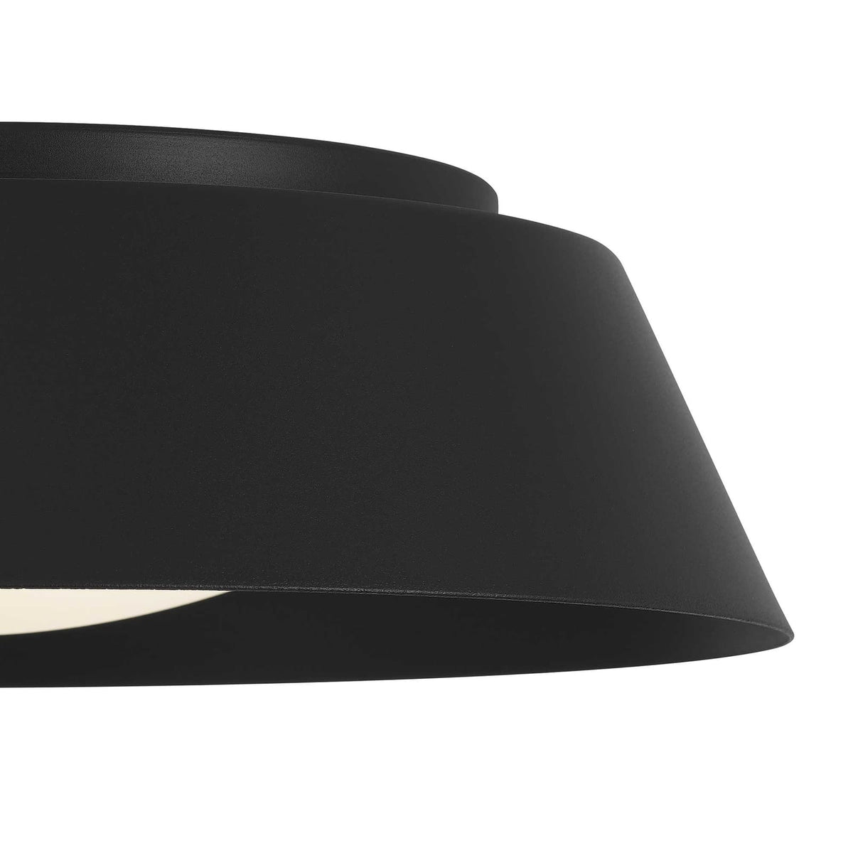 15 Inch Black Steel LED Flush Mount Light