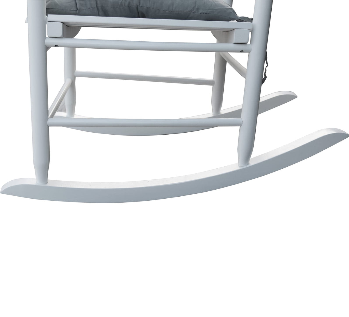 Wooden Porch Rocker Chair - White Solid Wood