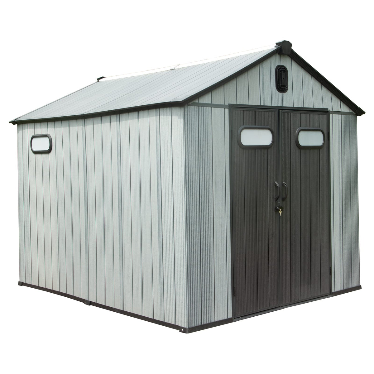 8x10ft Outdoor Resin Storage Shed - Waterproof & Secure