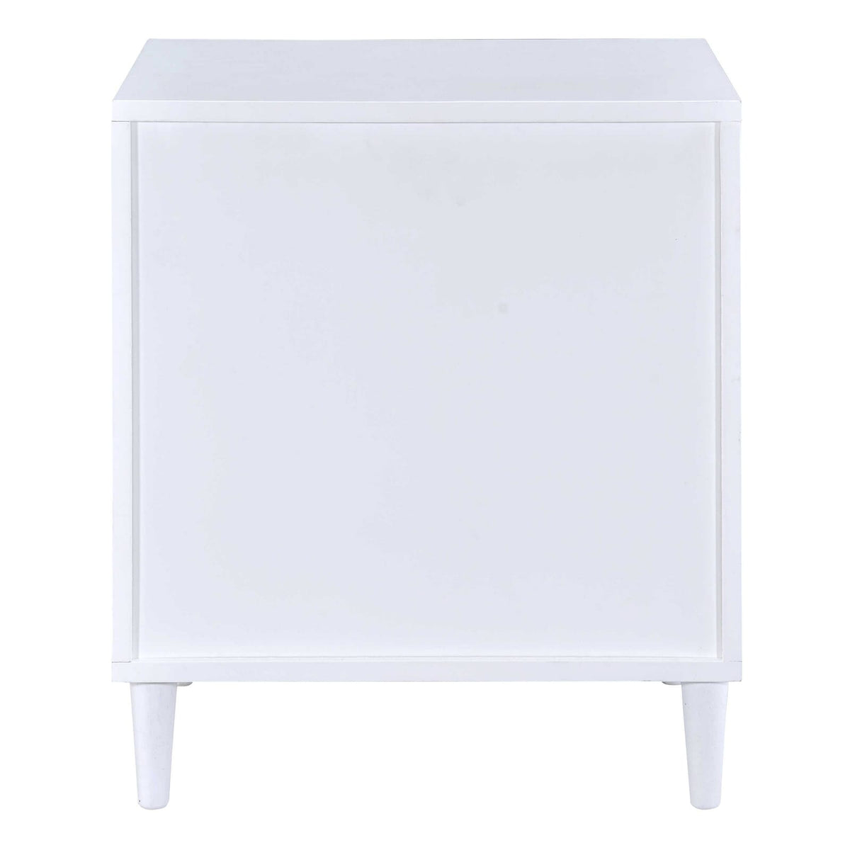 White and Weathered Oak 3-Drawer Accent Table for Living Room
