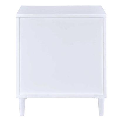 White and Weathered Oak 3-Drawer Accent Table for Living Room