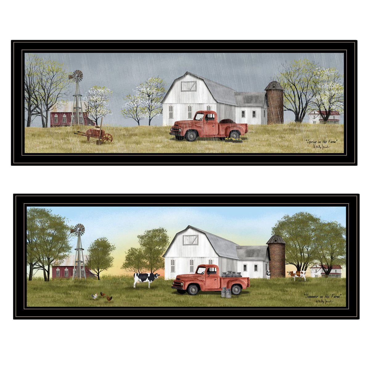 2 Piece Framed Wall Art - Modern Farmhouse Decor