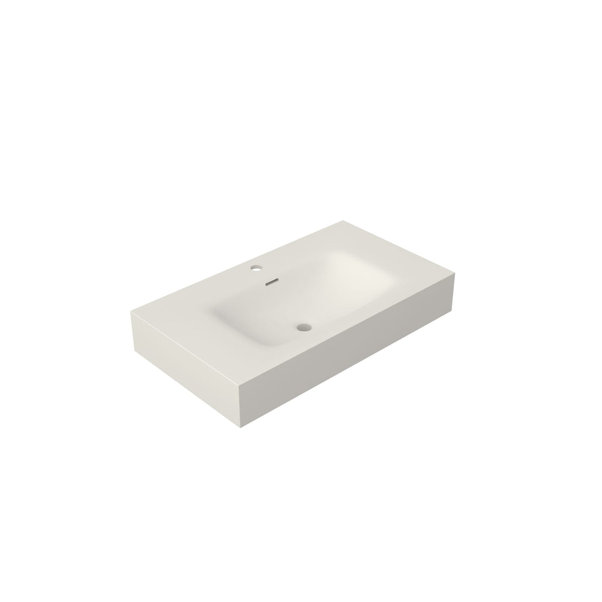 Matte White Stone Resin Bathroom Vanity - Durable & Flexible Sink