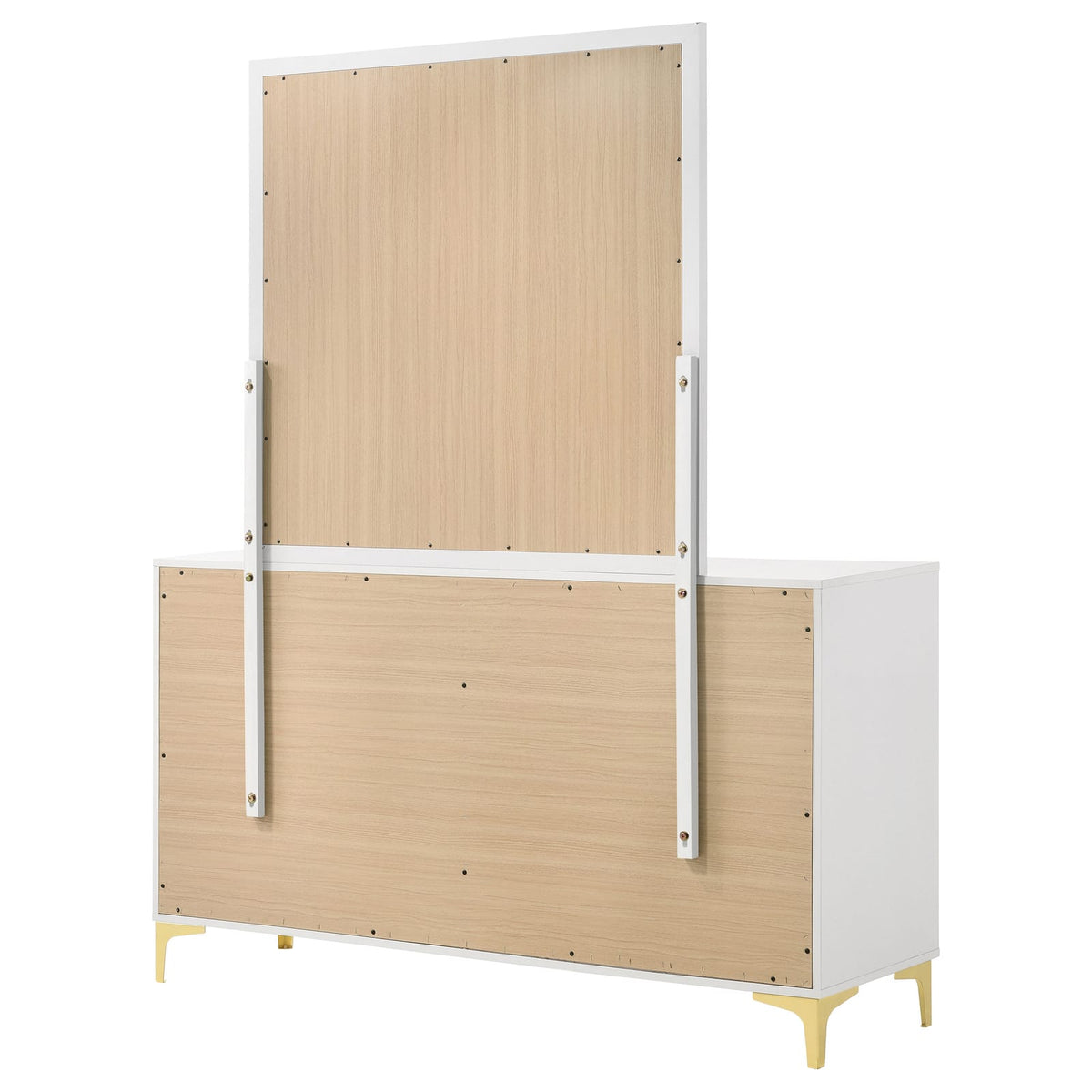 James White 6-Drawer Dresser with Mirror - Classic Bedroom Storage