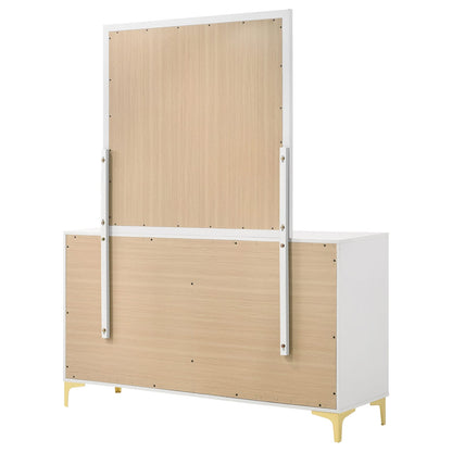 James White 6-Drawer Dresser with Mirror - Classic Bedroom Storage