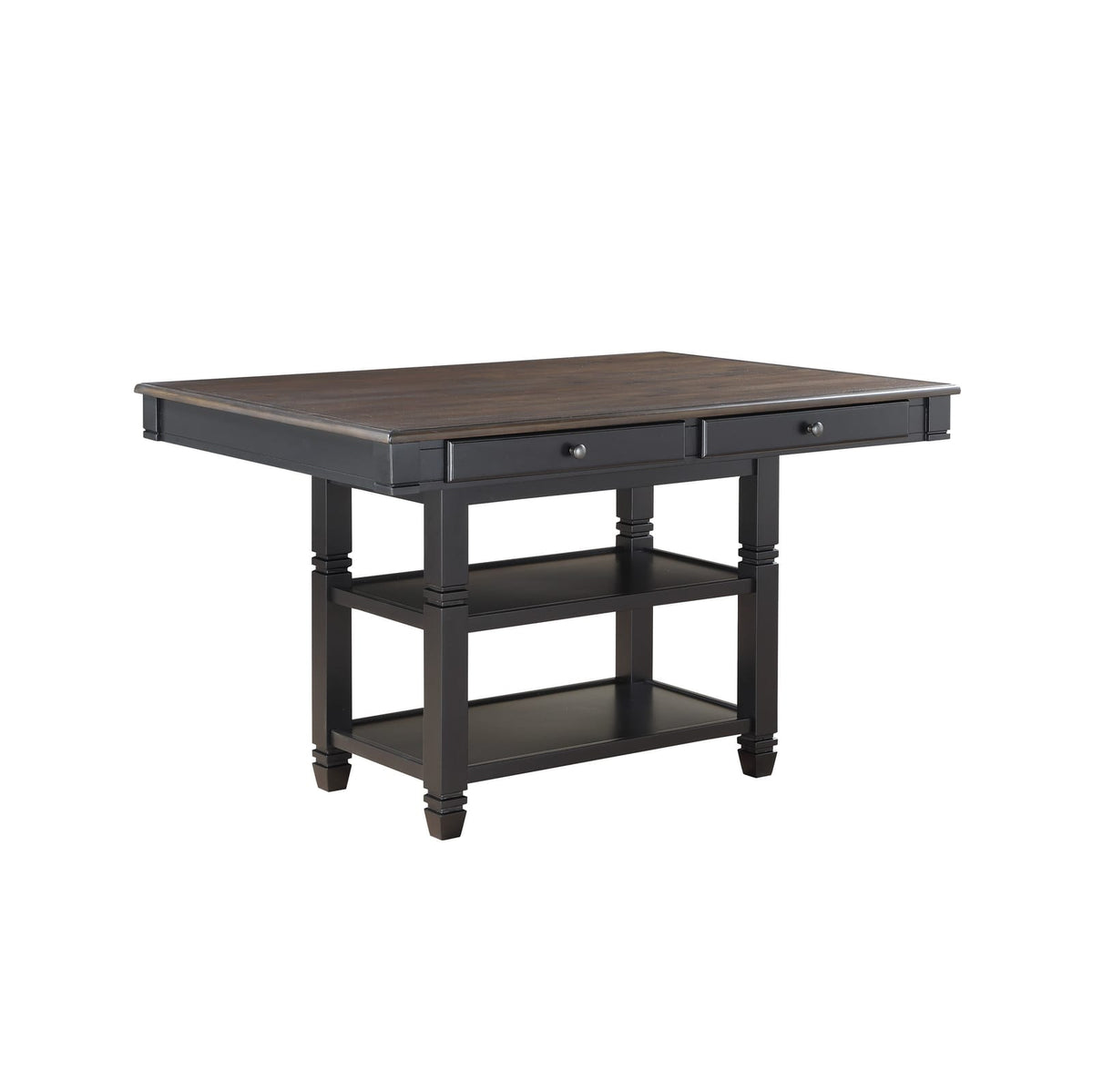 Black Transitional Dining Set with Storage for Dining Room
