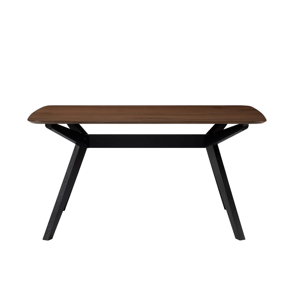 Wood Dining Table, Walnut & Black - 59" Round