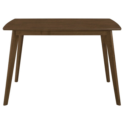 Mid-Century Modern Brown Dining Table - 48" Rectangular