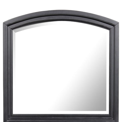 Black Wood Vanity Mirror for Modern Bedroom Renovation