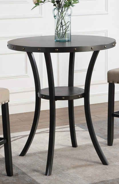 Small Round Espresso Dining Table - 54 Inch