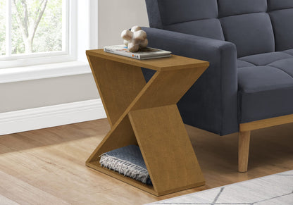 Taupe MDF Accent Table - 24 Inch Nightstand for Living Room