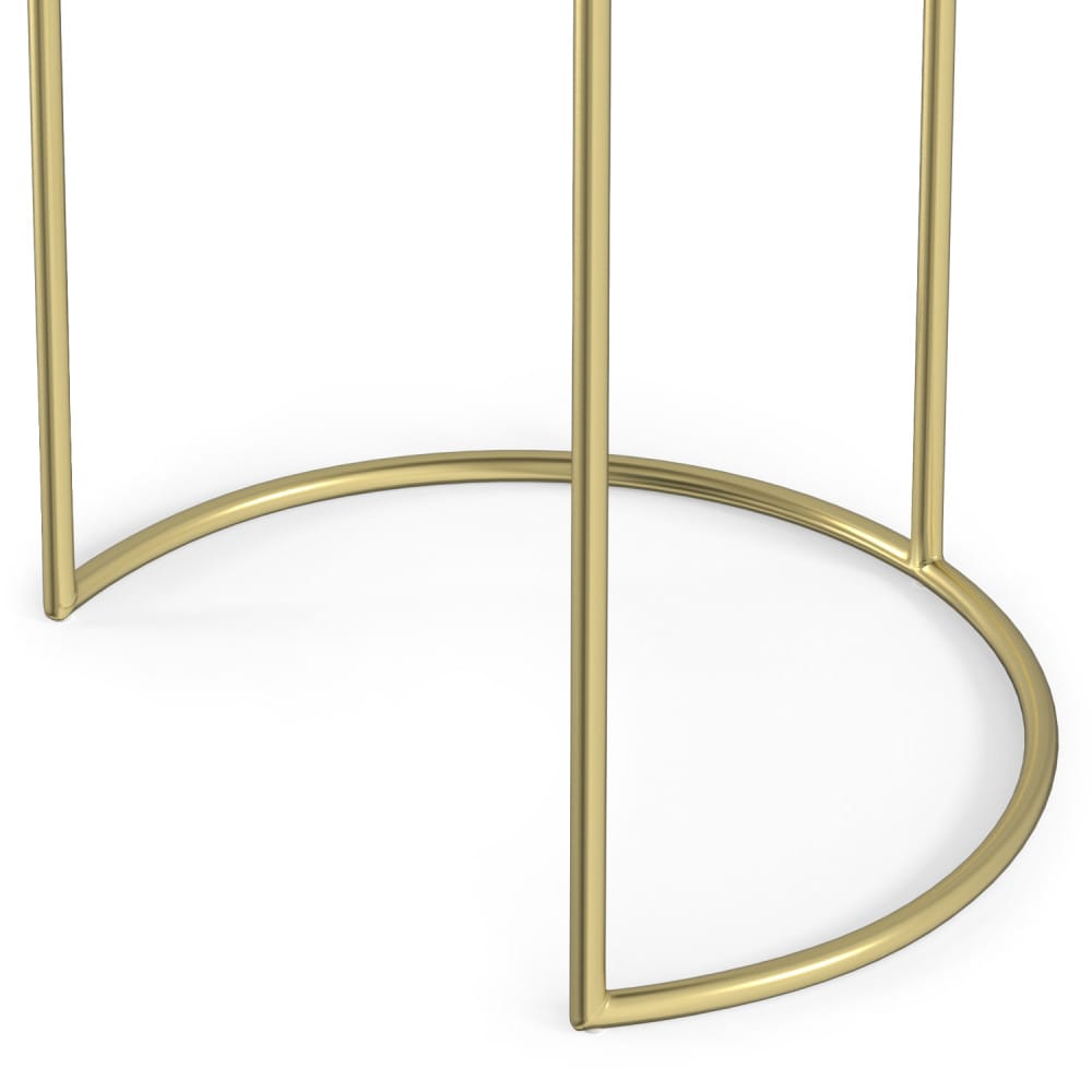 Ashley 2 Pc Nesting Tables - Gold Marble Metal