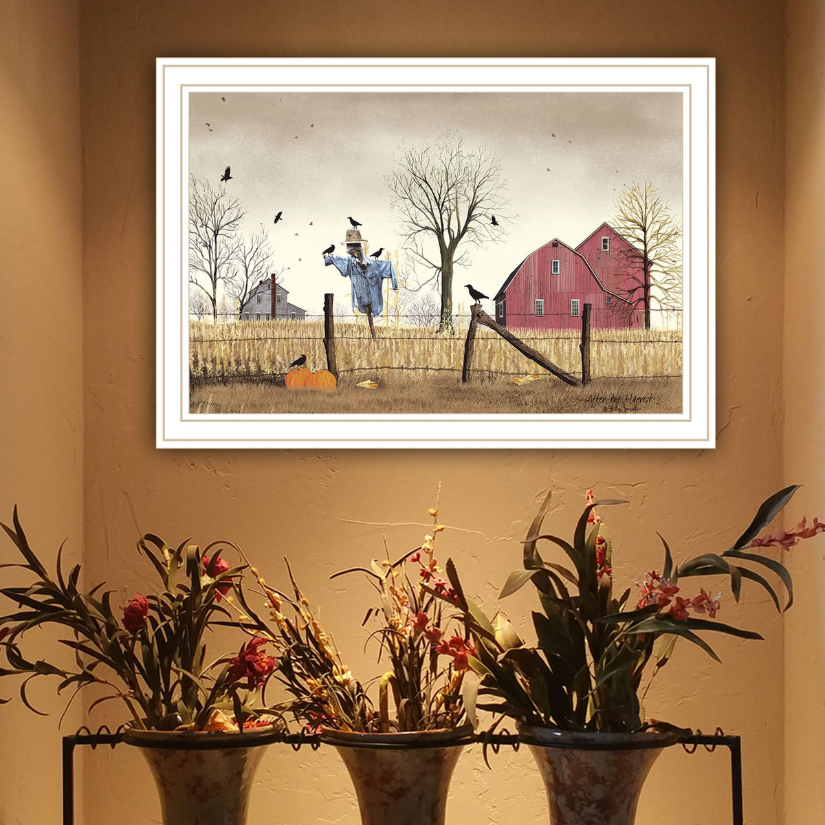 Wood & Paper Framed Wall Art - Multicolor Bedroom Decor