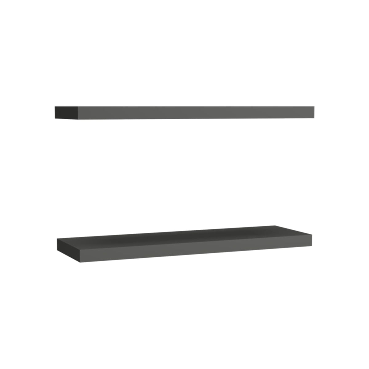 Gray Floating Shelves Set of 2 - 31.5" Wide for Bedroom or Living Room