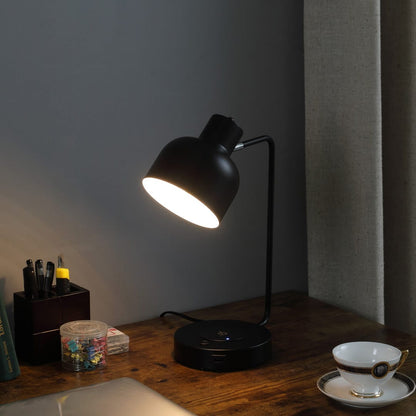 Multicolor Metal Desk Lamp with USB Charging Station
