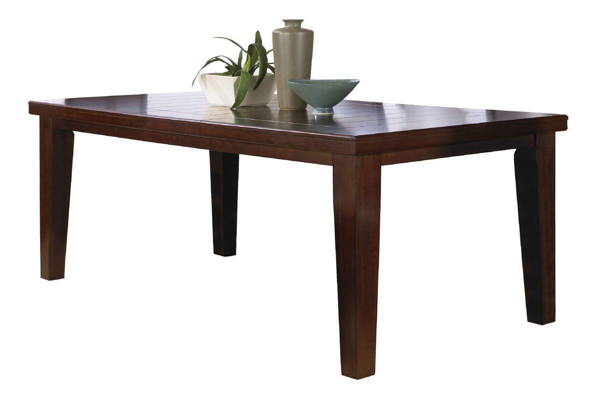 Contemporary Solid Wood Dining Table with 18" Leaf for Dining Room