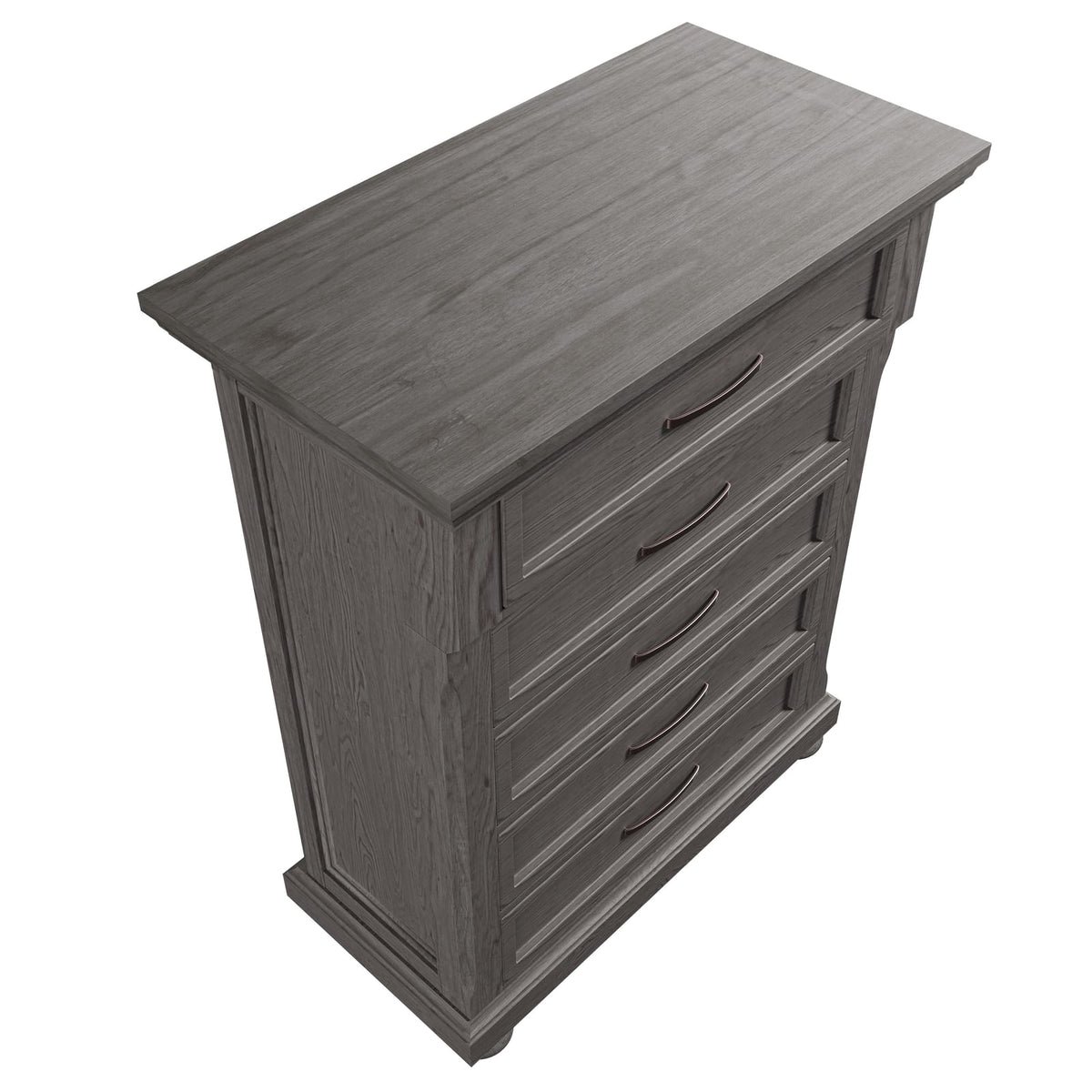 Antique Gray Bedroom Chest - 40" Wide Dresser