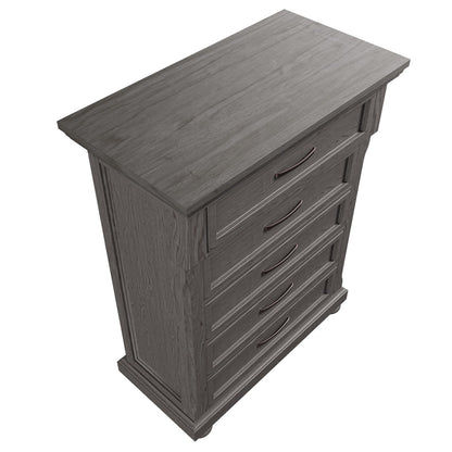 Antique Gray Bedroom Chest - 40" Wide Dresser
