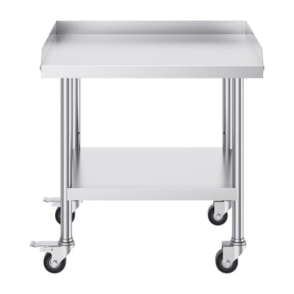 24 x 28 Inch Stainless Steel Work Table - Silver