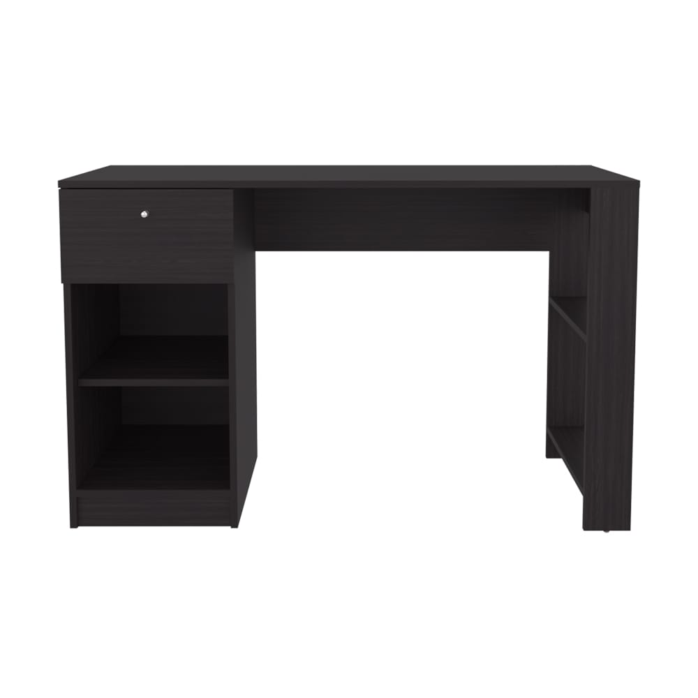 Black Computer Desk with Storage Drawers - 18.5 x 47.3 x 29.8" for Home Office