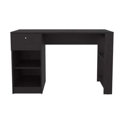 Black Computer Desk with Storage Drawers - 18.5 x 47.3 x 29.8" for Home Office