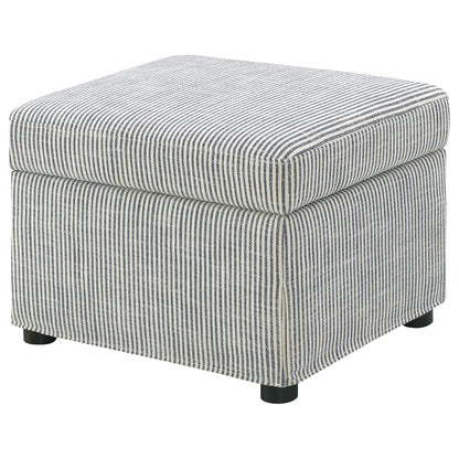 Merced Grey Upholstered Lift Top Storage Ottoman - 24" x 19.5"