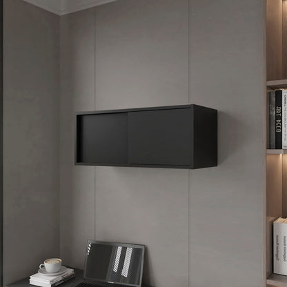 Black Wall Cabinet Bliss - Office Storage for Home Office