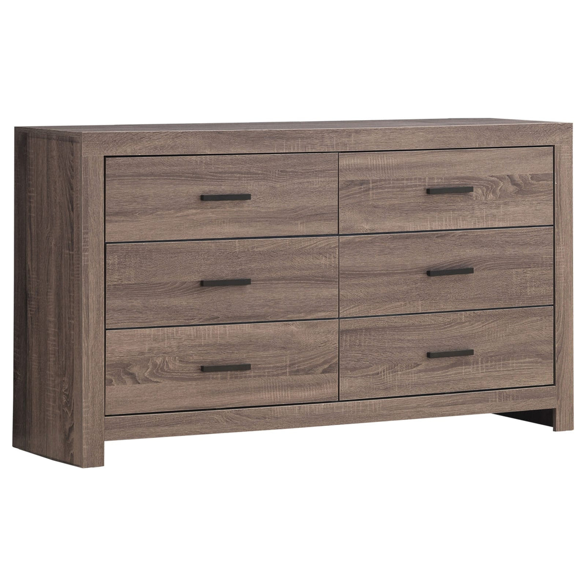 Oak Barrel Farmhouse 6-Drawer Dresser for Bedroom