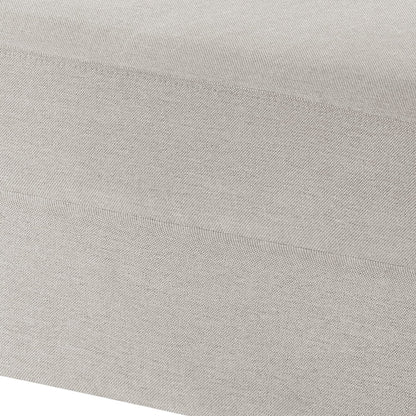Beige Grey Polyester Ottoman - 28" Rectangle
