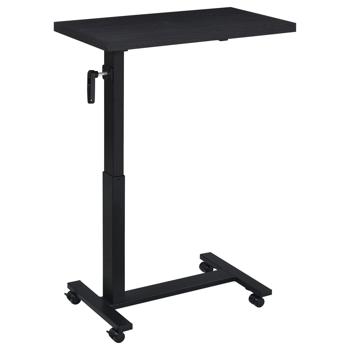 Black Height Adjustable C-Table - 27 to 39 Inch Range for Living Room