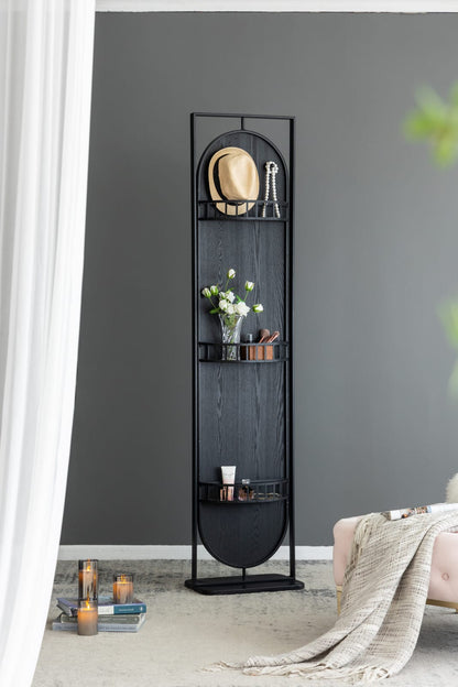 Full Length Iron Mirror - Black Standing Mirror 77.8" Tall